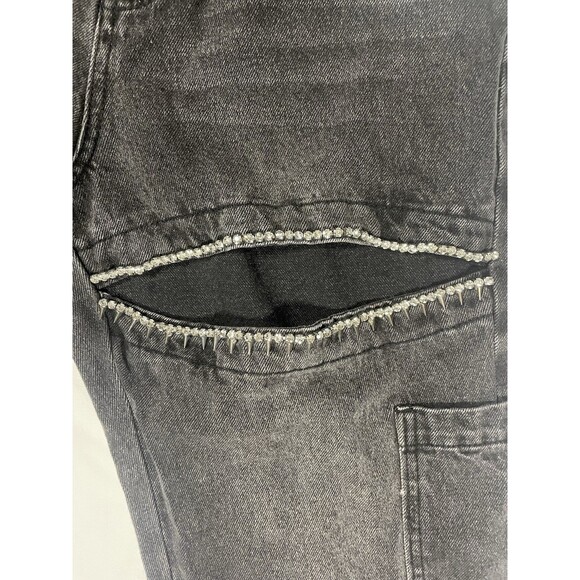 PTCL Ethikal Brand Jeans Women's 27 Skater Streetwear Grunge Y2K 90's Black Wash - Picture 3 of 13